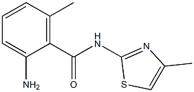 2-amino-6-methyl-N-(4-methyl-1,3-thiazol-2-yl)benzamide Structure