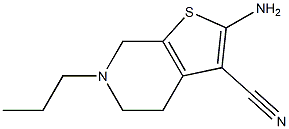 2-amino-6-propyl-4,5,6,7-tetrahydrothieno[2,3-c]pyridine-3-carbonitrile Structure