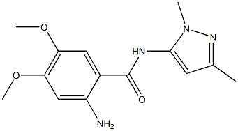 2-amino-N-(1,3-dimethyl-1H-pyrazol-5-yl)-4,5-dimethoxybenzamide Structure