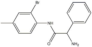 2-amino-N-(2-bromo-4-methylphenyl)-2-phenylacetamide,,结构式