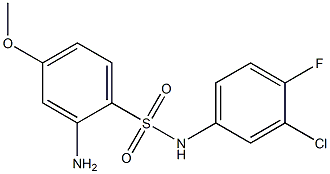 2-amino-N-(3-chloro-4-fluorophenyl)-4-methoxybenzene-1-sulfonamide