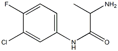 2-amino-N-(3-chloro-4-fluorophenyl)propanamide,,结构式