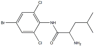 2-amino-N-(4-bromo-2,6-dichlorophenyl)-4-methylpentanamide Structure