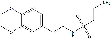 2-amino-N-[2-(2,3-dihydro-1,4-benzodioxin-6-yl)ethyl]ethane-1-sulfonamide,,结构式