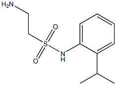 2-amino-N-[2-(propan-2-yl)phenyl]ethane-1-sulfonamide 结构式