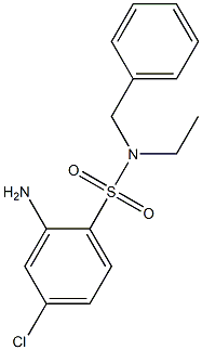 2-amino-N-benzyl-4-chloro-N-ethylbenzene-1-sulfonamide 结构式