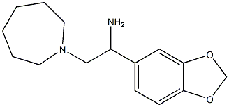 2-azepan-1-yl-1-(1,3-benzodioxol-5-yl)ethanamine 结构式