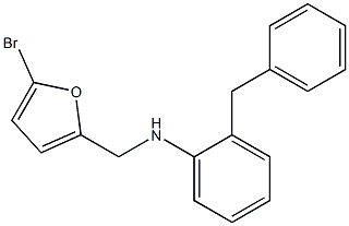 2-benzyl-N-[(5-bromofuran-2-yl)methyl]aniline Structure