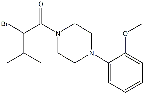 2-bromo-1-[4-(2-methoxyphenyl)piperazin-1-yl]-3-methylbutan-1-one Struktur