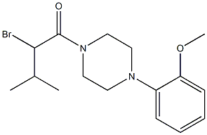 2-bromo-1-[4-(2-methoxyphenyl)piperazin-1-yl]-3-methylbutan-1-one Structure