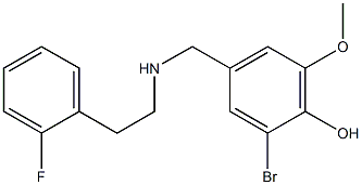 2-bromo-4-({[2-(2-fluorophenyl)ethyl]amino}methyl)-6-methoxyphenol Structure