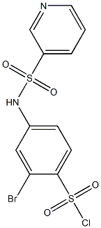 2-bromo-4-(pyridine-3-sulfonamido)benzene-1-sulfonyl chloride,,结构式