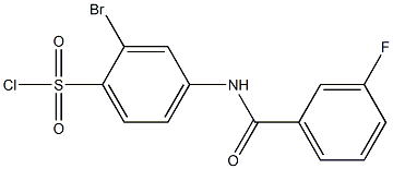 2-bromo-4-[(3-fluorobenzene)amido]benzene-1-sulfonyl chloride