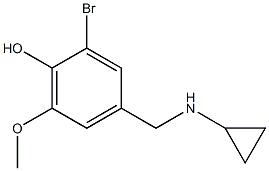 2-bromo-4-[(cyclopropylamino)methyl]-6-methoxyphenol 化学構造式