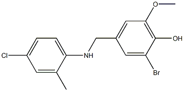 2-bromo-4-{[(4-chloro-2-methylphenyl)amino]methyl}-6-methoxyphenol