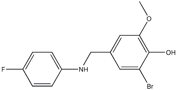 2-bromo-4-{[(4-fluorophenyl)amino]methyl}-6-methoxyphenol Structure