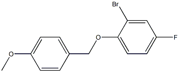 2-bromo-4-fluoro-1-[(4-methoxyphenyl)methoxy]benzene Struktur