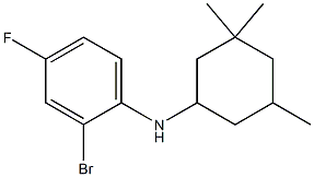 2-bromo-4-fluoro-N-(3,3,5-trimethylcyclohexyl)aniline Structure