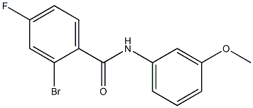 2-bromo-4-fluoro-N-(3-methoxyphenyl)benzamide 化学構造式