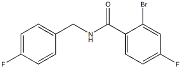 2-bromo-4-fluoro-N-(4-fluorobenzyl)benzamide 化学構造式