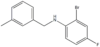 2-bromo-4-fluoro-N-[(3-methylphenyl)methyl]aniline Structure