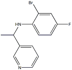 2-bromo-4-fluoro-N-[1-(pyridin-3-yl)ethyl]aniline,,结构式