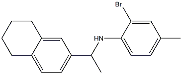 2-bromo-4-methyl-N-[1-(5,6,7,8-tetrahydronaphthalen-2-yl)ethyl]aniline Structure