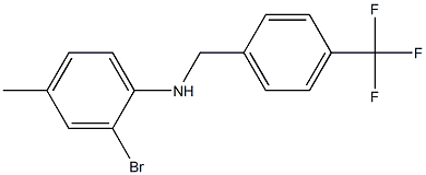 2-bromo-4-methyl-N-{[4-(trifluoromethyl)phenyl]methyl}aniline Structure