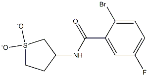 2-bromo-N-(1,1-dioxidotetrahydrothien-3-yl)-5-fluorobenzamide Struktur