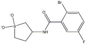 2-bromo-N-(1,1-dioxidotetrahydrothien-3-yl)-5-fluorobenzamide Structure