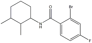 2-bromo-N-(2,3-dimethylcyclohexyl)-4-fluorobenzamide Struktur