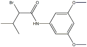 2-bromo-N-(3,5-dimethoxyphenyl)-3-methylbutanamide 化学構造式