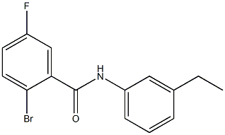 2-bromo-N-(3-ethylphenyl)-5-fluorobenzamide Struktur