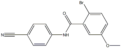 2-bromo-N-(4-cyanophenyl)-5-methoxybenzamide 结构式