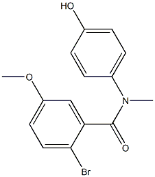 2-bromo-N-(4-hydroxyphenyl)-5-methoxy-N-methylbenzamide Structure