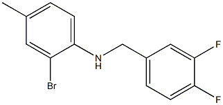 2-bromo-N-[(3,4-difluorophenyl)methyl]-4-methylaniline,,结构式