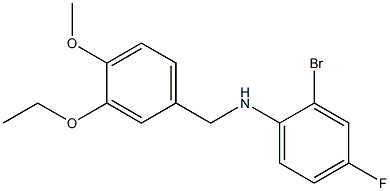 2-bromo-N-[(3-ethoxy-4-methoxyphenyl)methyl]-4-fluoroaniline Structure