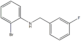 2-bromo-N-[(3-fluorophenyl)methyl]aniline,,结构式