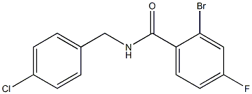 2-bromo-N-[(4-chlorophenyl)methyl]-4-fluorobenzamide Struktur