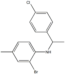 2-bromo-N-[1-(4-chlorophenyl)ethyl]-4-methylaniline 化学構造式