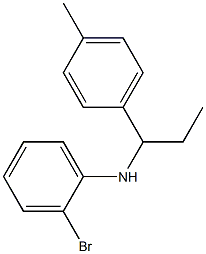 2-bromo-N-[1-(4-methylphenyl)propyl]aniline,,结构式