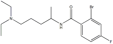 2-bromo-N-[5-(diethylamino)pentan-2-yl]-4-fluorobenzamide,,结构式