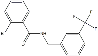 2-bromo-N-{[3-(trifluoromethyl)phenyl]methyl}benzamide Structure