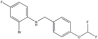 2-bromo-N-{[4-(difluoromethoxy)phenyl]methyl}-4-fluoroaniline Structure