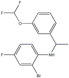 2-bromo-N-{1-[3-(difluoromethoxy)phenyl]ethyl}-4-fluoroaniline 结构式