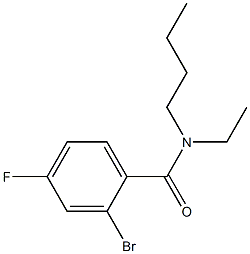 2-bromo-N-butyl-N-ethyl-4-fluorobenzamide Struktur