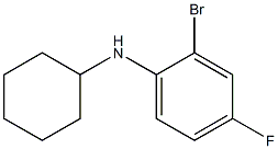 2-bromo-N-cyclohexyl-4-fluoroaniline Structure