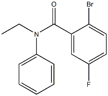 2-bromo-N-ethyl-5-fluoro-N-phenylbenzamide Struktur