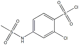 2-chloro-4-[(methylsulfonyl)amino]benzenesulfonyl chloride Struktur