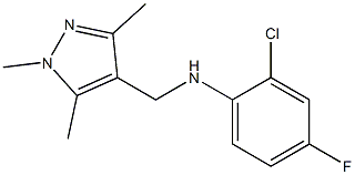 2-chloro-4-fluoro-N-[(1,3,5-trimethyl-1H-pyrazol-4-yl)methyl]aniline